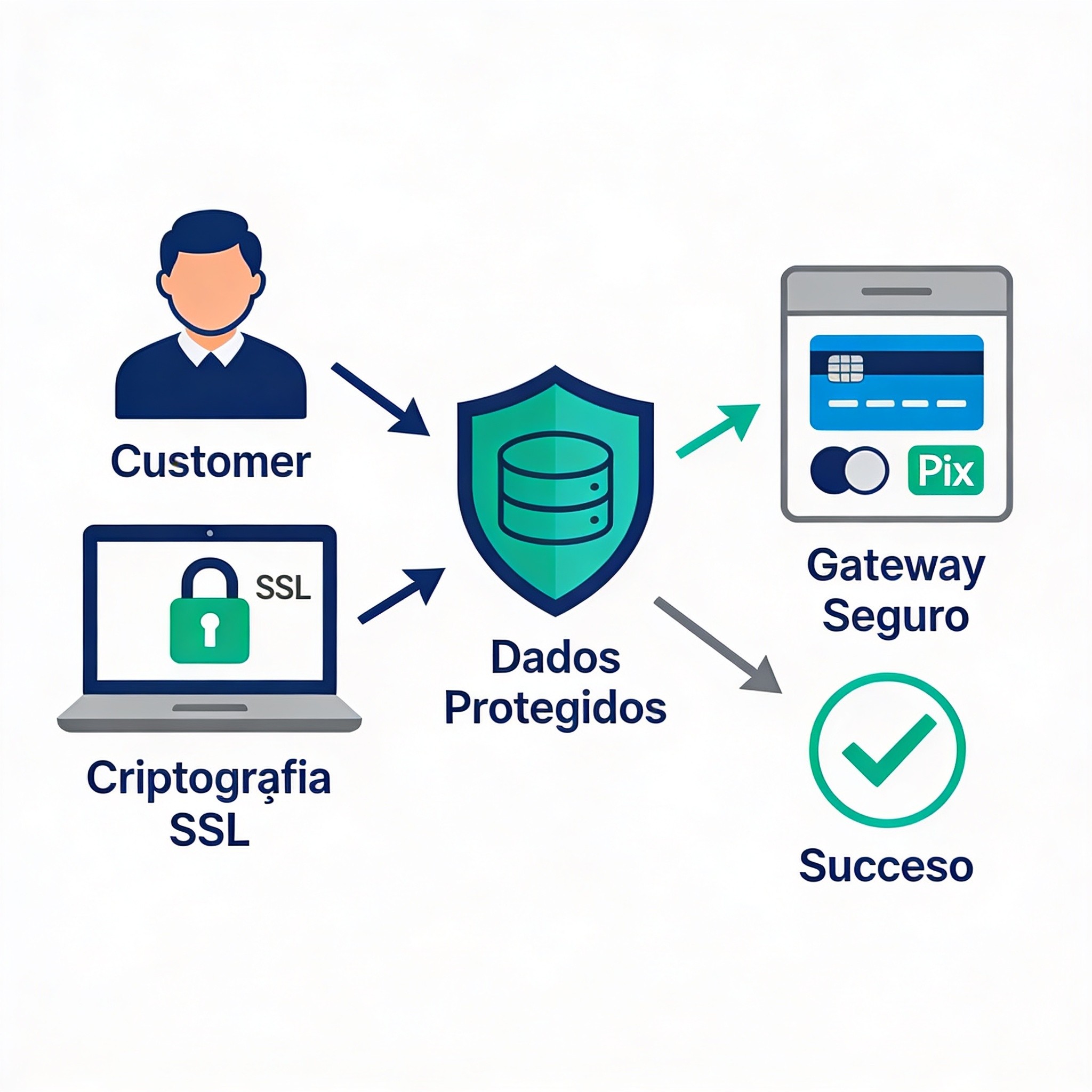 Infográfico sobre segurança digital e certificado SSL para quem deseja montar uma loja virtual do zero